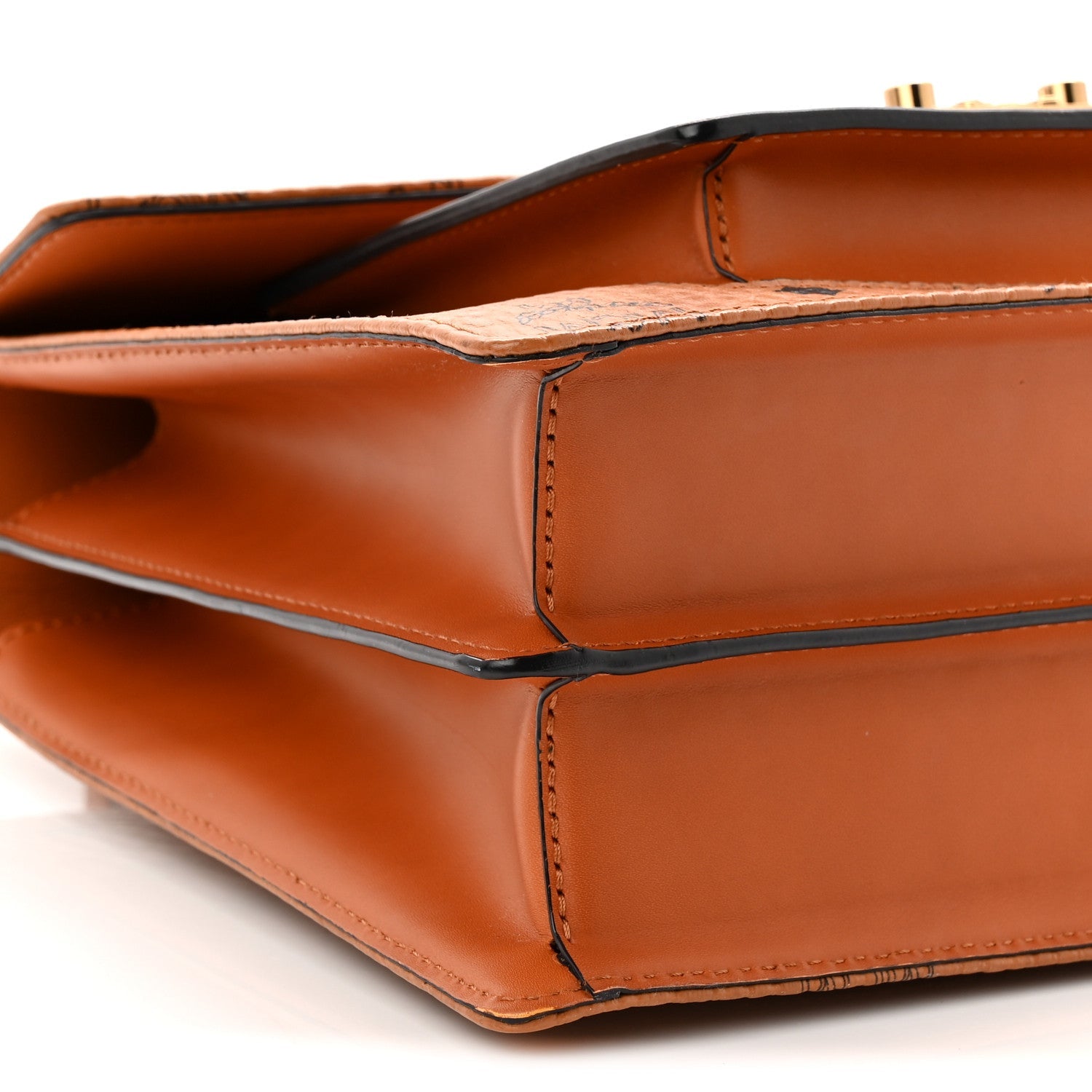 Visetos Medium Patricia Pocket Satchel Cognac