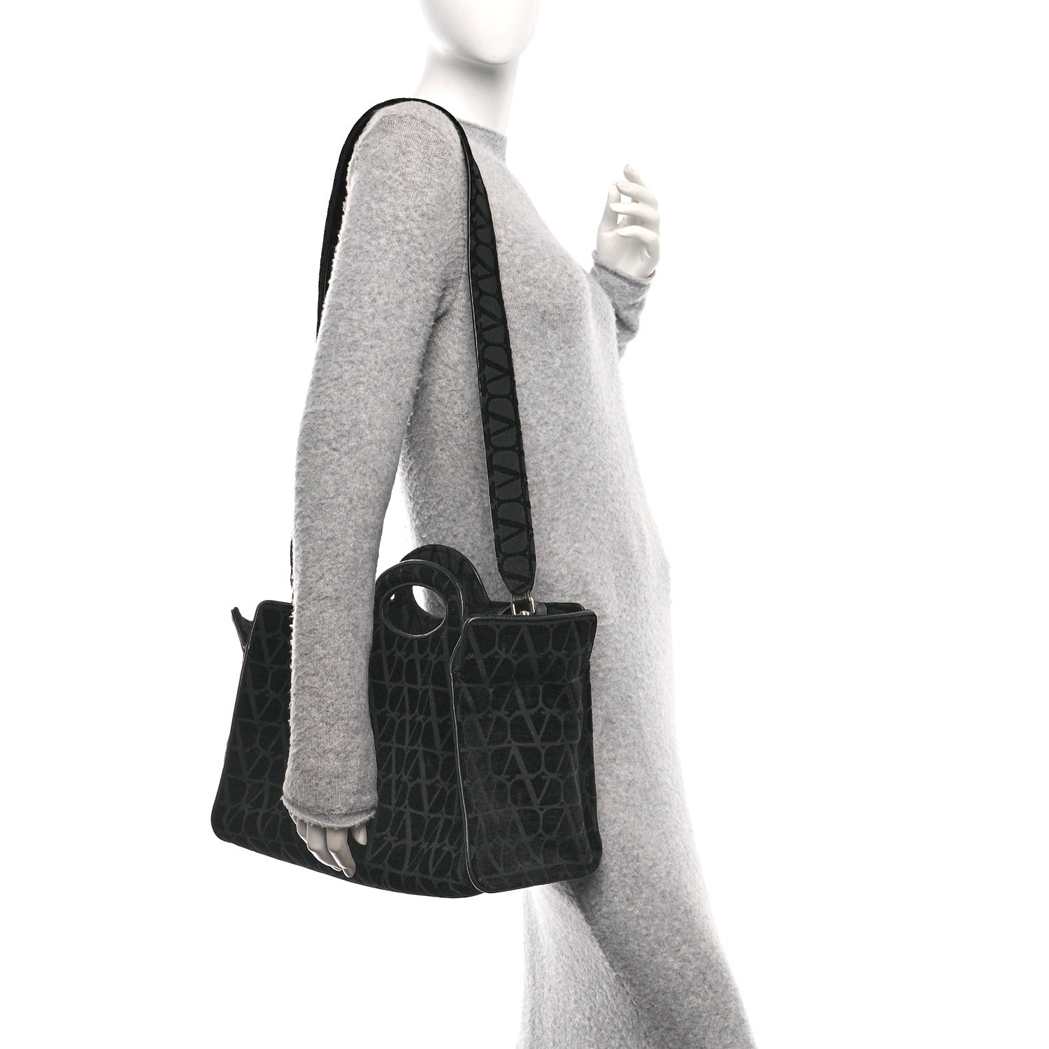 Toile Iconographe Goatskin Le Troisieme Shopping Bag Black