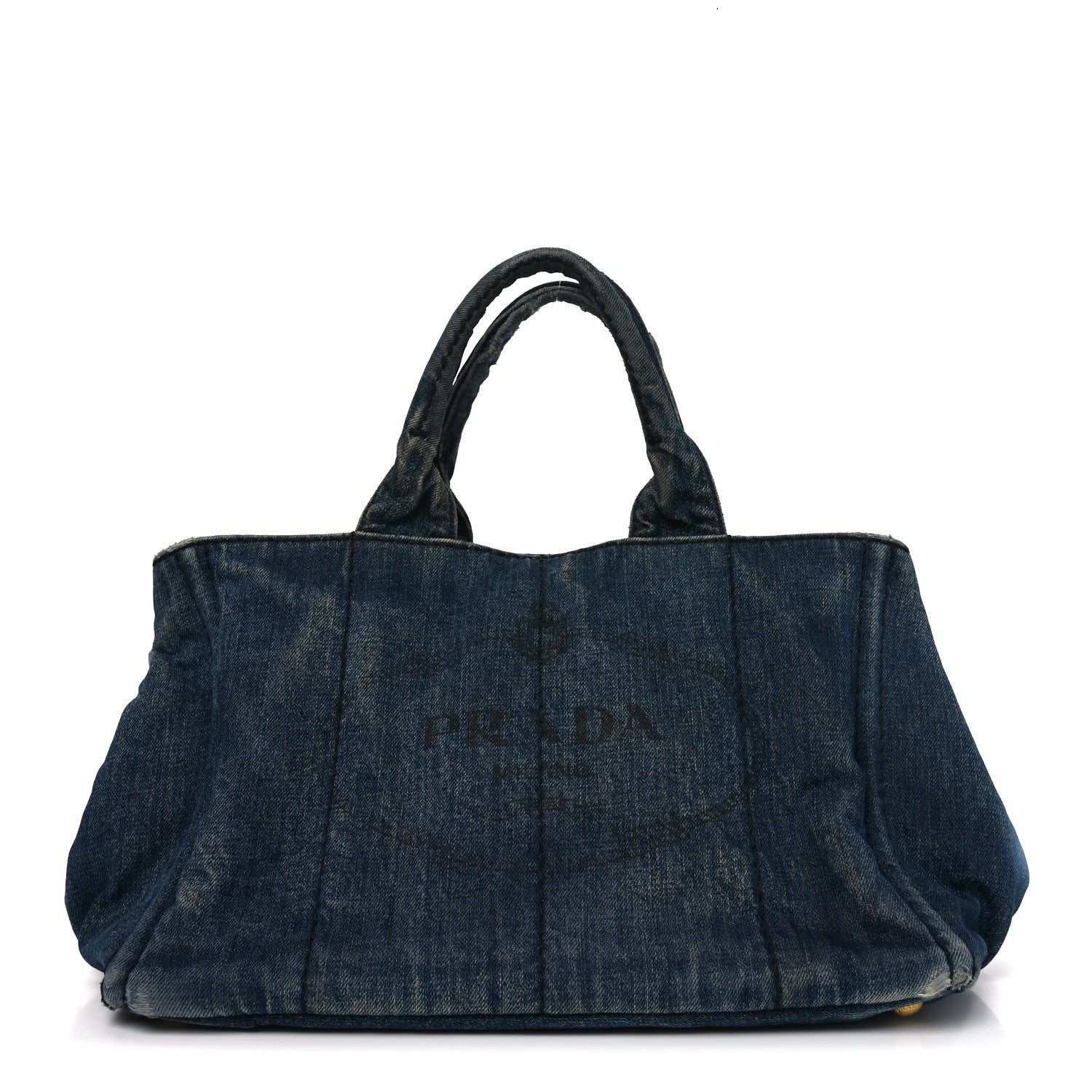 Denim Logo Tote Avio
