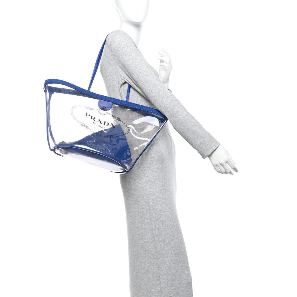 PVC Canapa Tote Cobalto