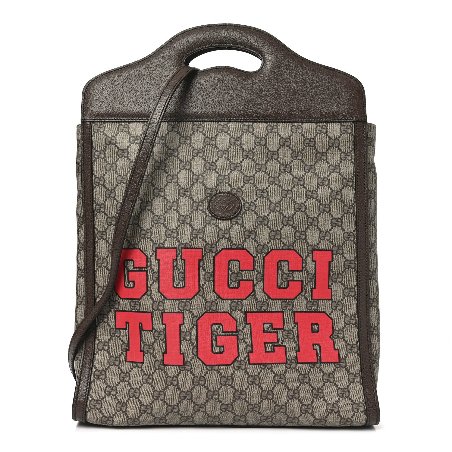 GG Supreme Monogram Textured Dollar Calfskin Web Gucci Tiger Slip Handle Tote Beige Ebony Live Red New Shamarock New Acero