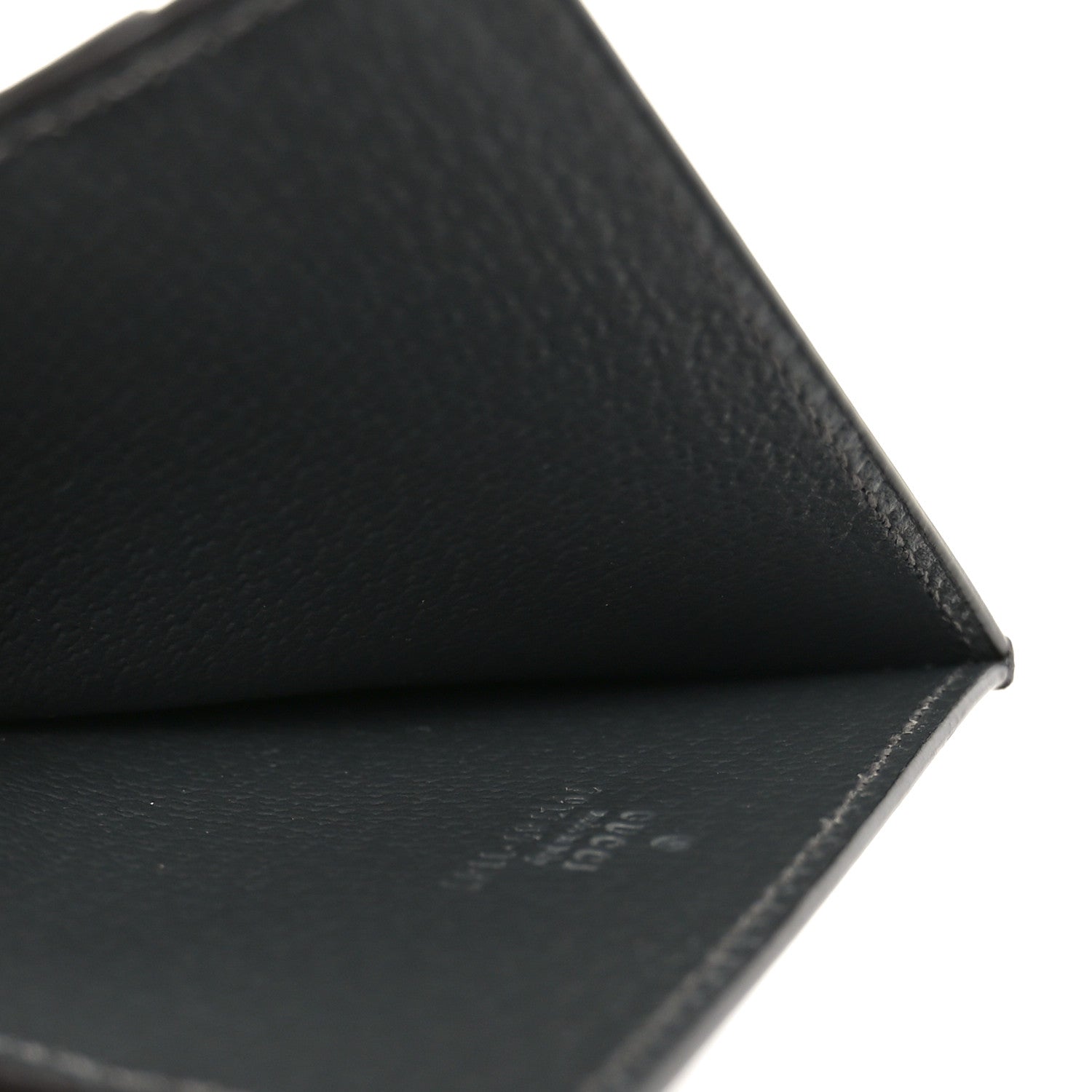 GG Supreme Monogram Textured Dollar Calfskin Ophidia  Holder Grey Black Graphite Grey