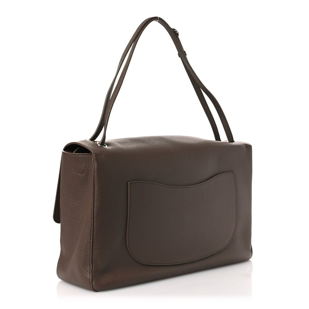 Grained Calfskin Souplissimo Maxi Flap Light Brown