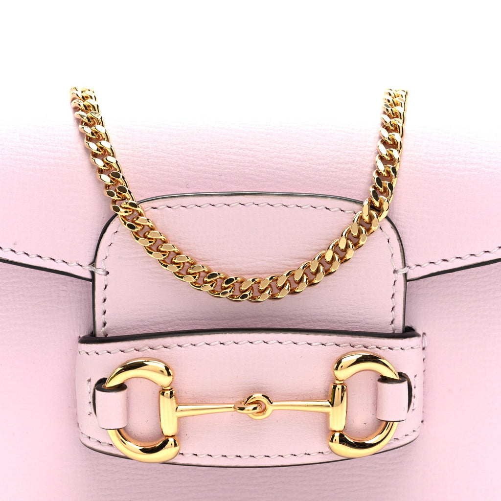 Calfskin Horsebit 1955 Super Mini Crossbody Bag Light Pink