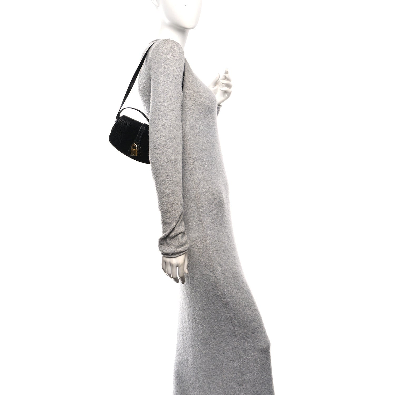 Lizard Tabou Clutch On Strap Black