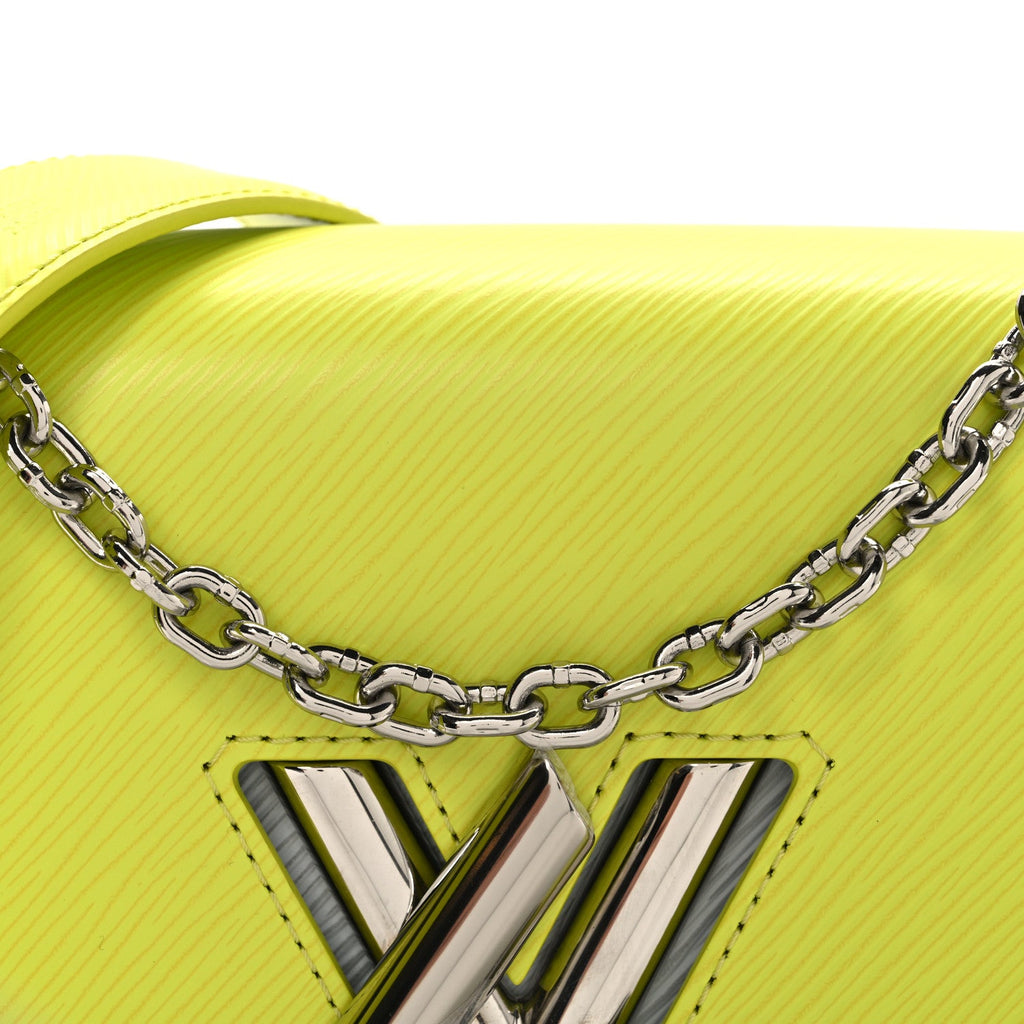 Epi Gradient Twist Shoulder Bag MM Purple Yellow Grey