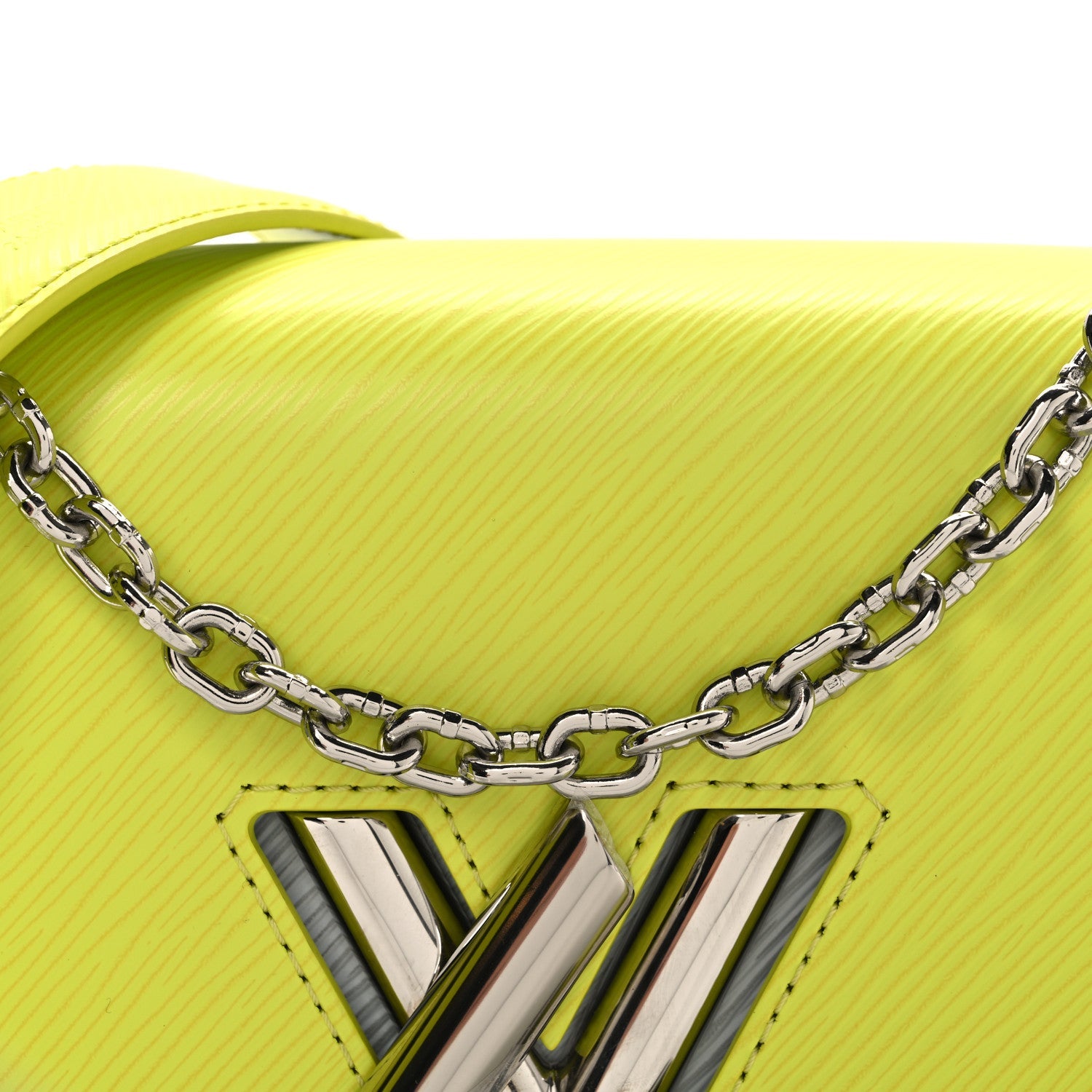 Epi Gradient Twist Shoulder Bag MM Purple Yellow Grey