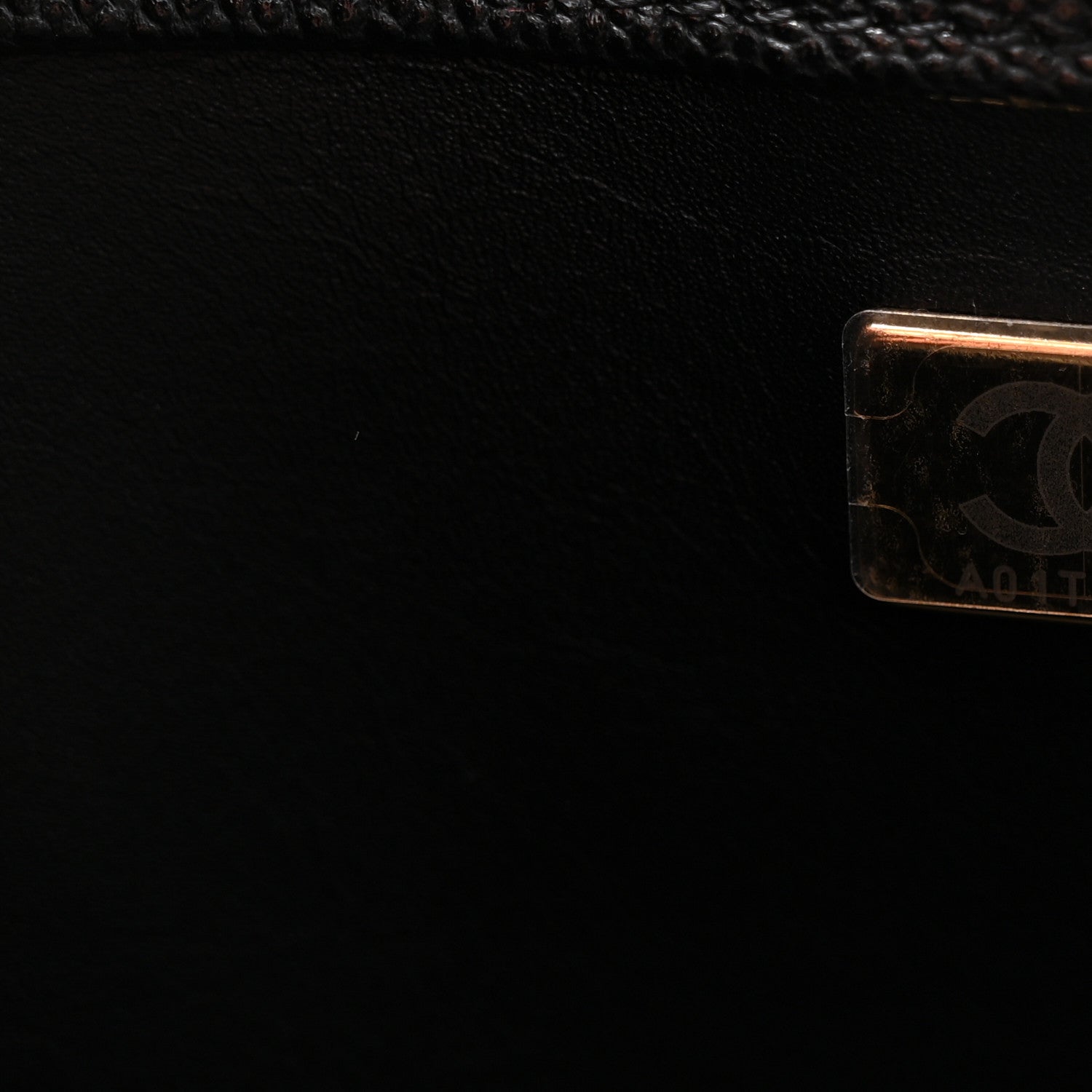 Caviar Quilted Small Shopping Tote Black