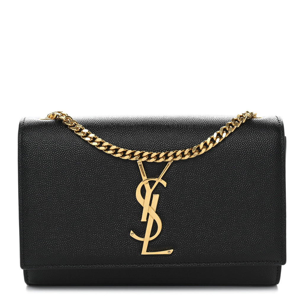 Grain De Poudre Small Classic Monogram Kate Satchel Black
