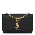 Grain De Poudre Small Classic Monogram Kate Satchel Black