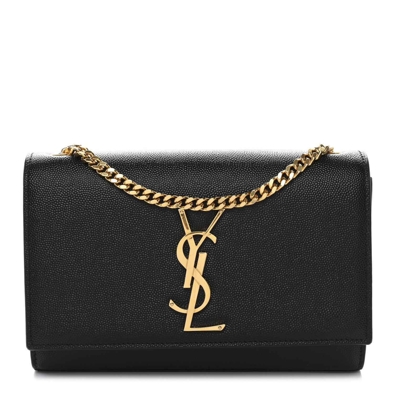 Grain De Poudre Small Classic Monogram Kate Satchel Black