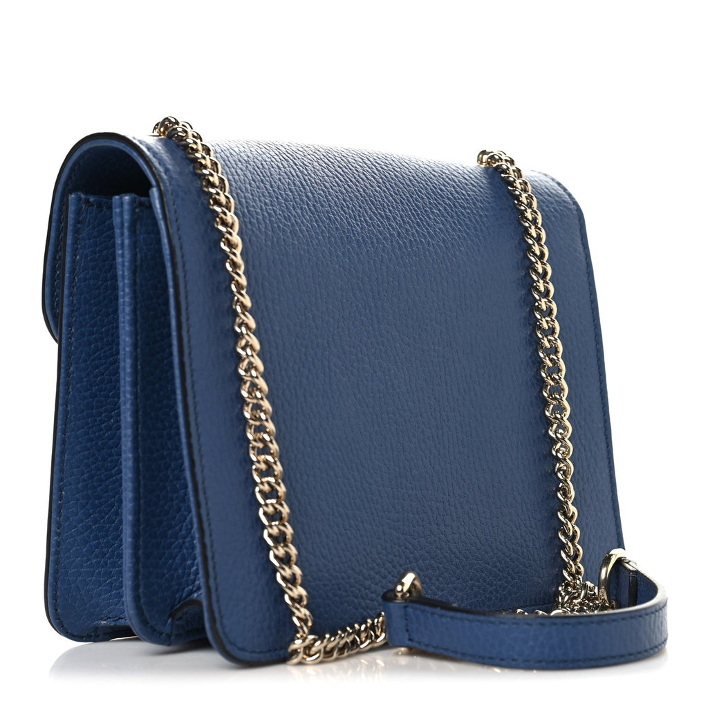 Dollar Calfskin Small Interlocking G Shoulder Bag Caspian