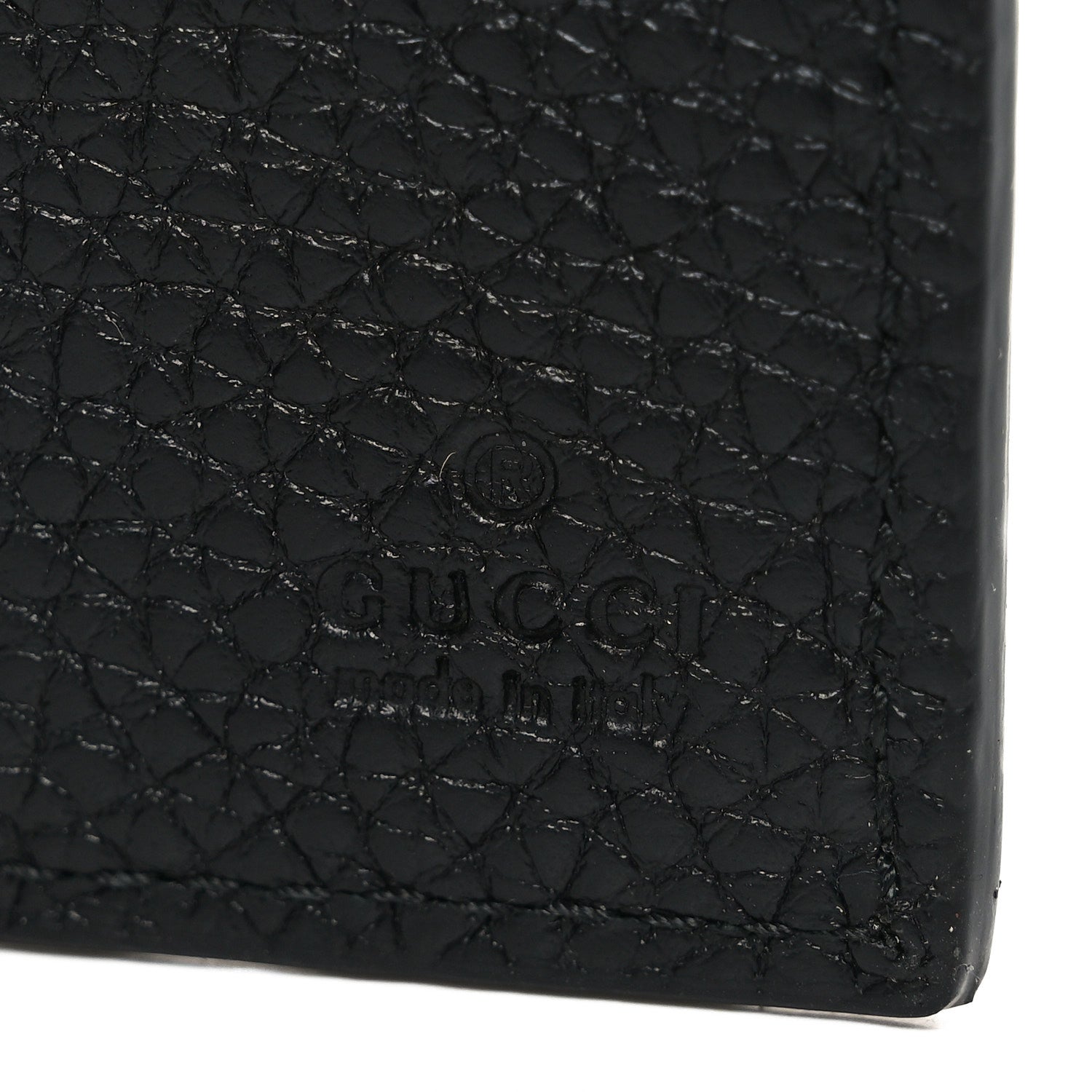 Piuma Calfskin Jumbo GG Embossed Wallet Black