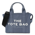 Cotton Canvas Small The Traveler Tote Bag Blue