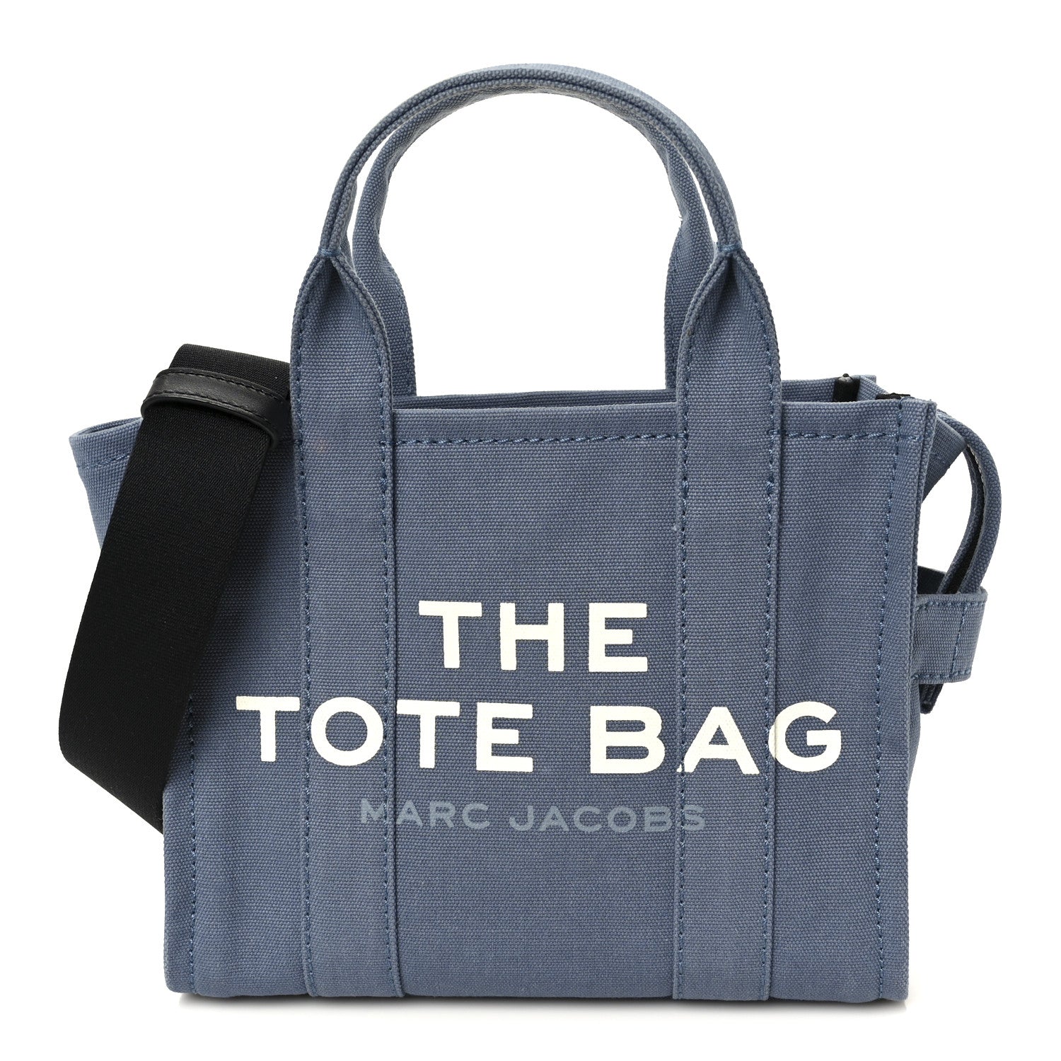 Cotton Canvas Small The Traveler Tote Bag Blue