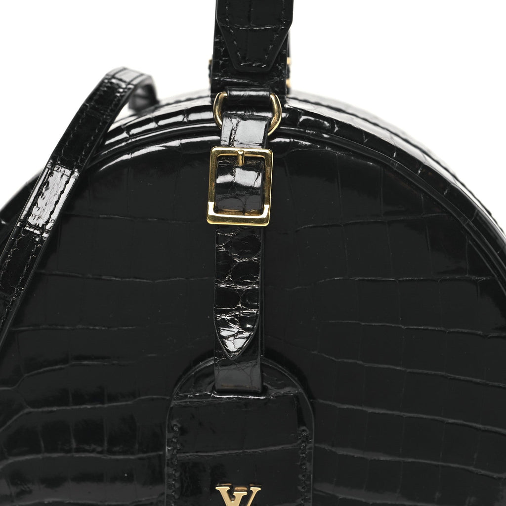 Crocodile Petite Boite Chapeau Black