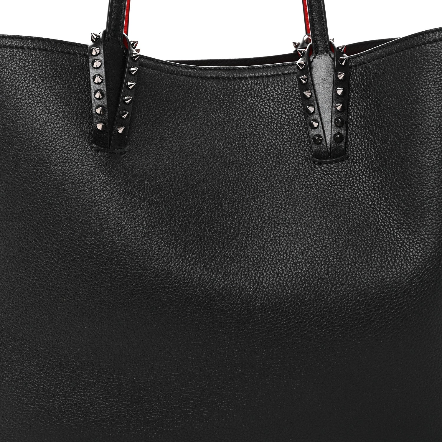 Calfskin Empire Spikes East West Cabata Tote Black