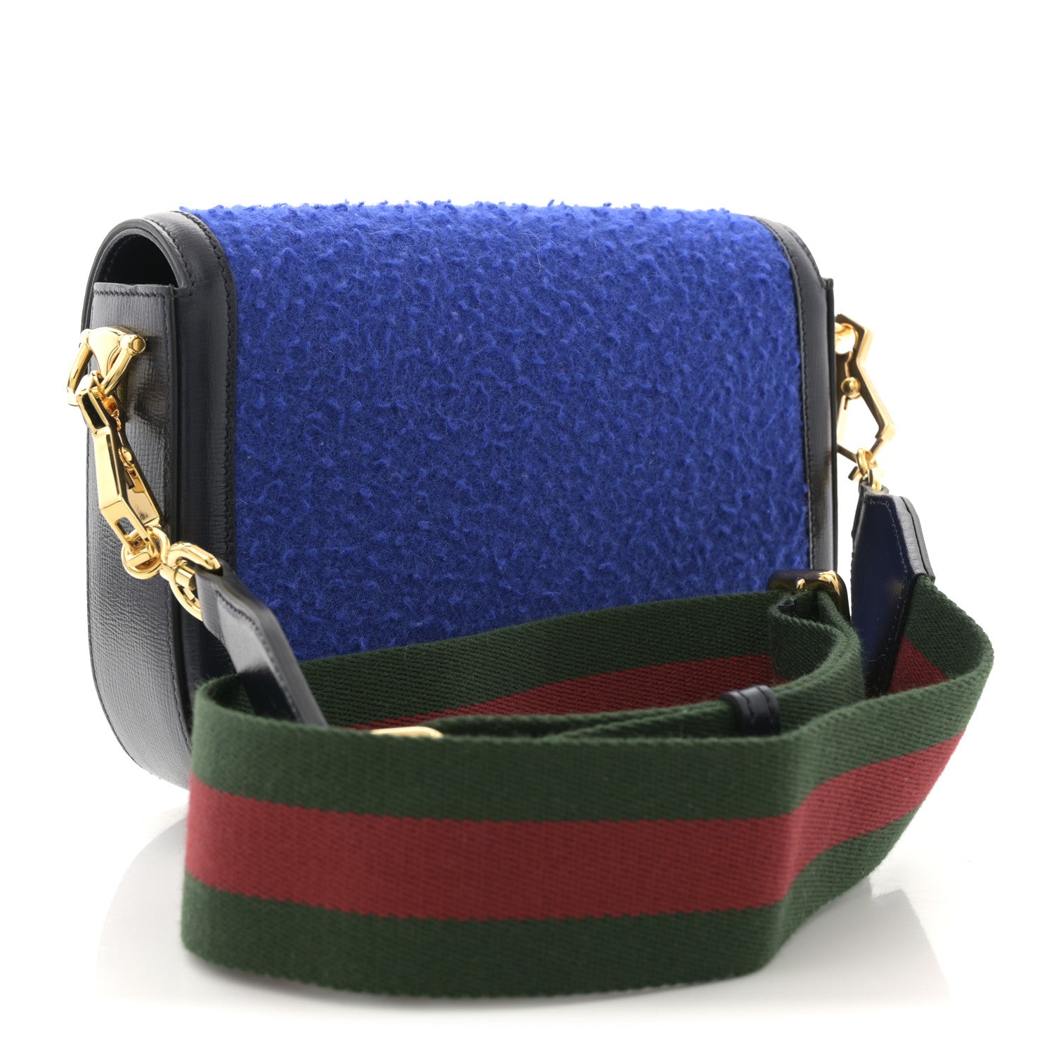 Casy Wool Azalea Calfskin Mini Horsebit 1955 Shoulder Bag Blue China