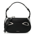 Calfskin Clam Shoulder Bag Black