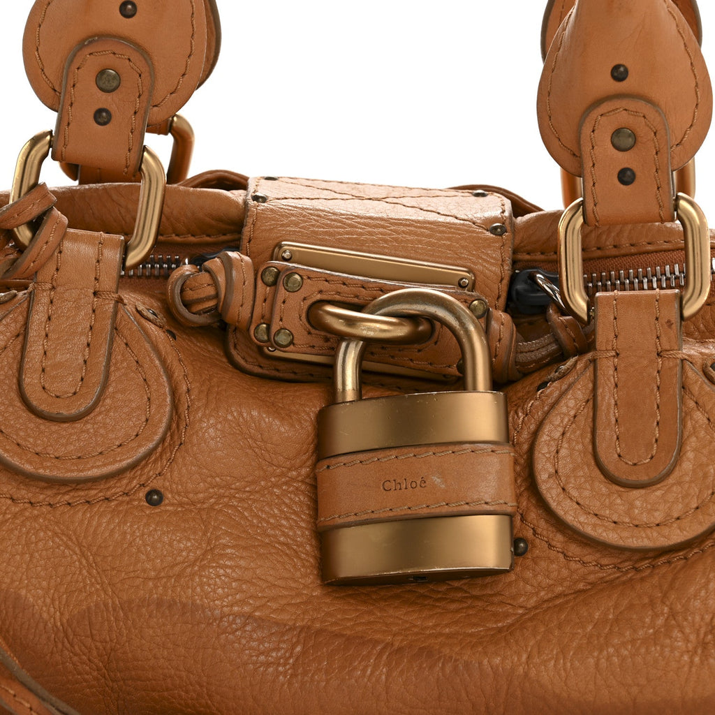 Calfskin Medium Paddington Satchel Tan