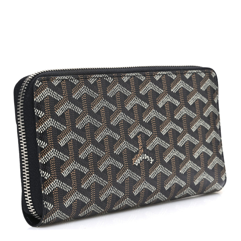 Goyardine Matignon Zip Around GM Wallet Black