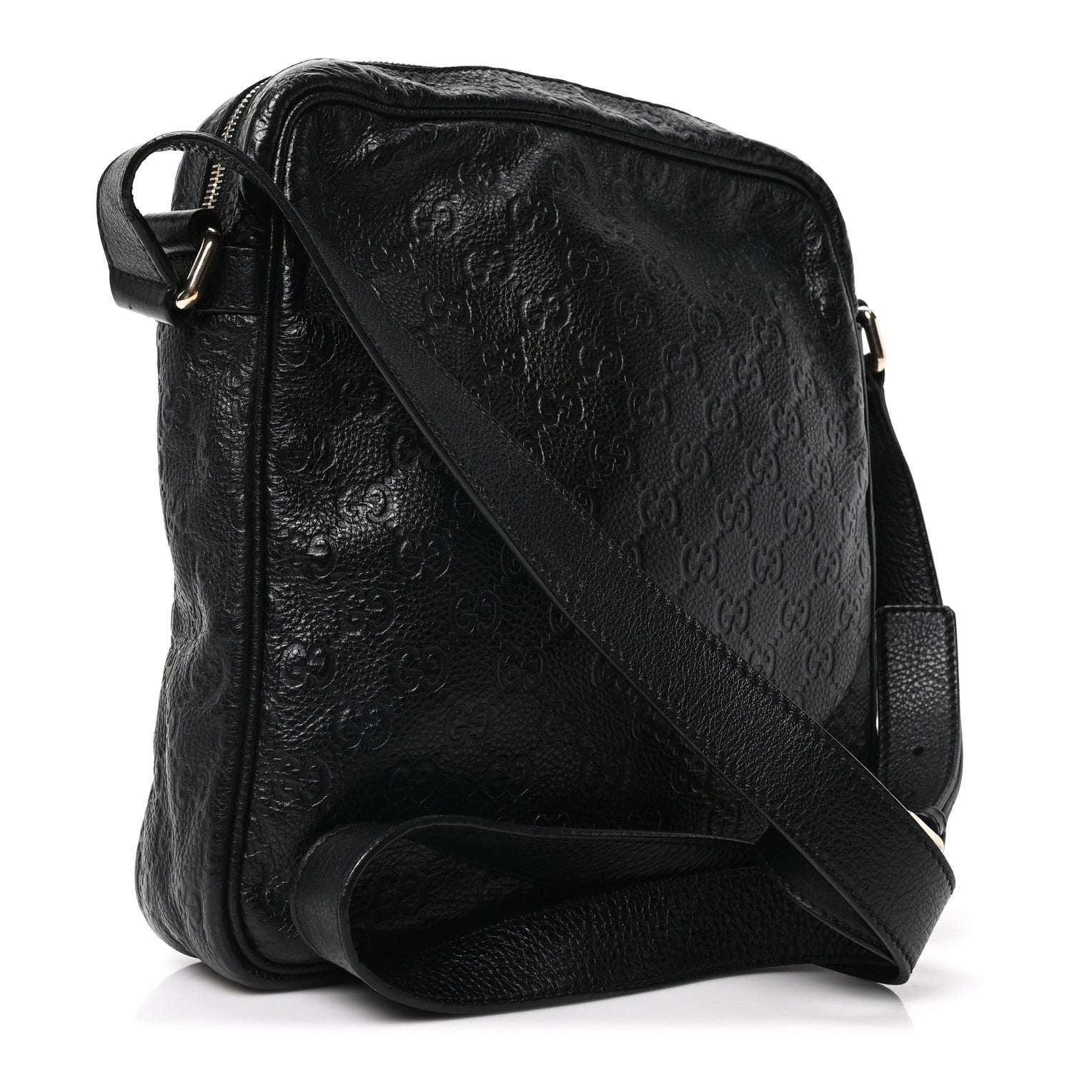 Guccissima Flat Messenger Bag Black