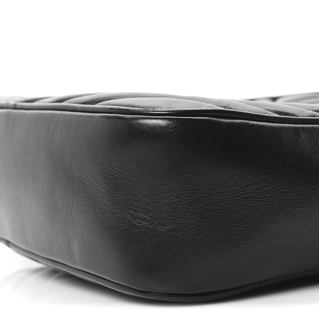 Calfskin Matelasse Monogram Lou Camera Bag Black