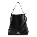Arena Calfskin Large Monaco Shoulder Bag Black