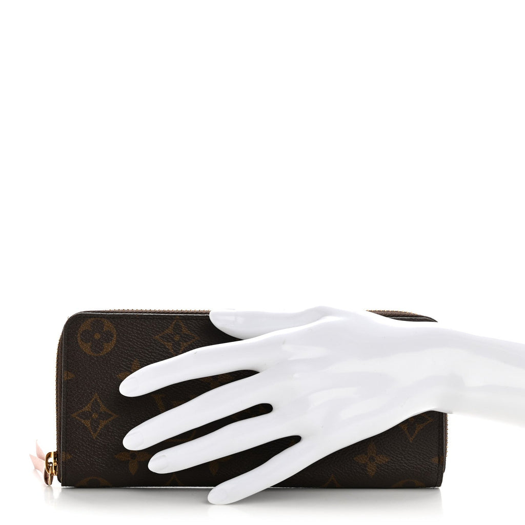 Monogram Clemence Wallet Rose Ballerine