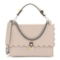 Vitello Liberty Scalloped Studded Kan I Shoulder Bag Grigio Polvere