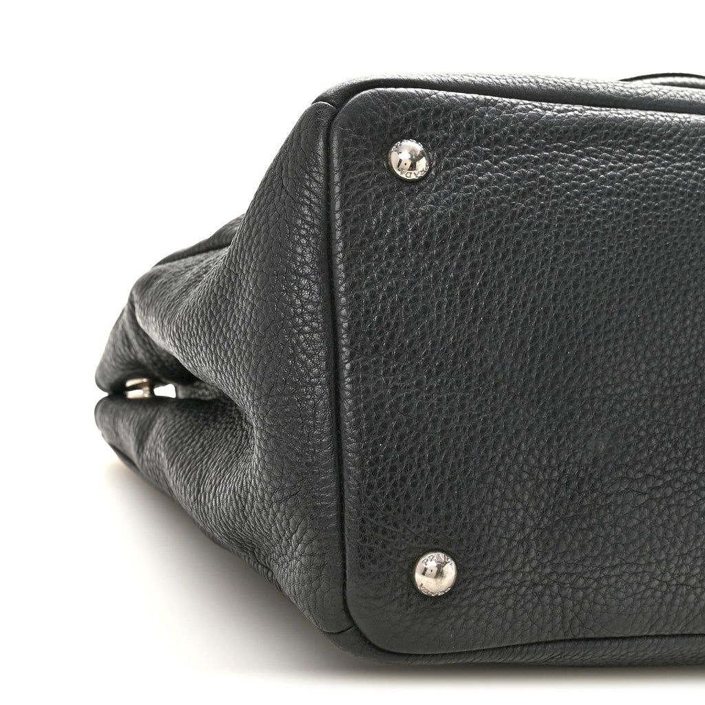 Vitello Daino Tote Dark Grey