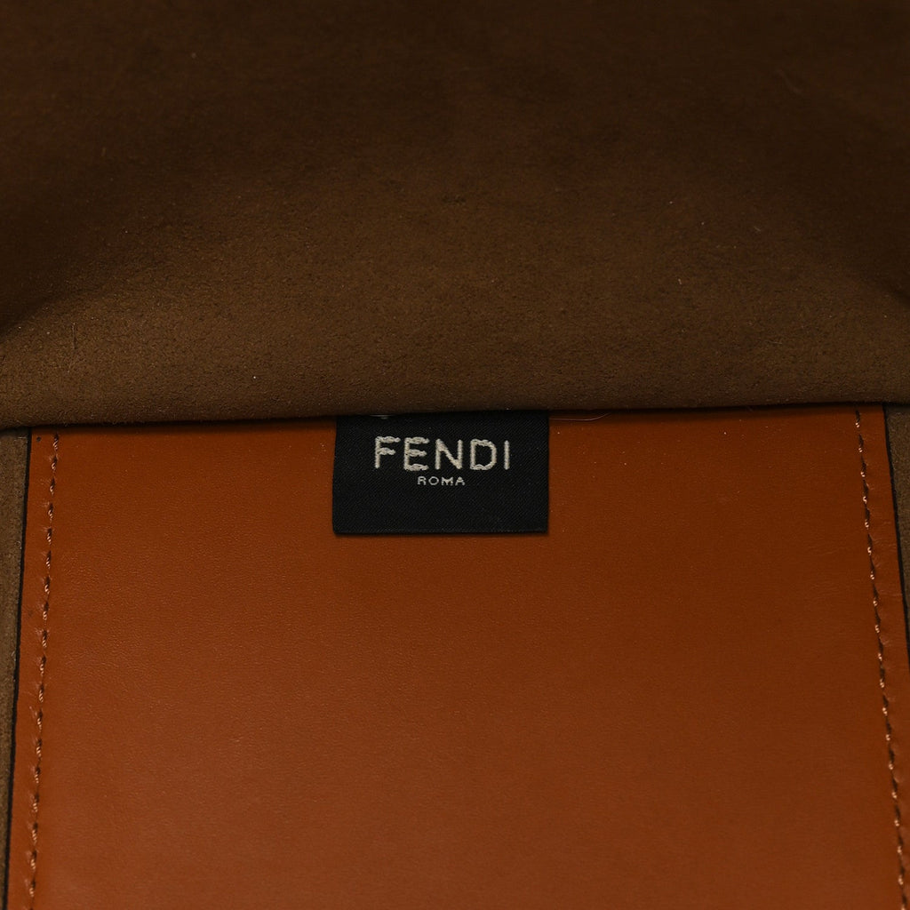 Vitello King Plexiglass Medium Fendi Sunshine Shopper Tote Cuoio