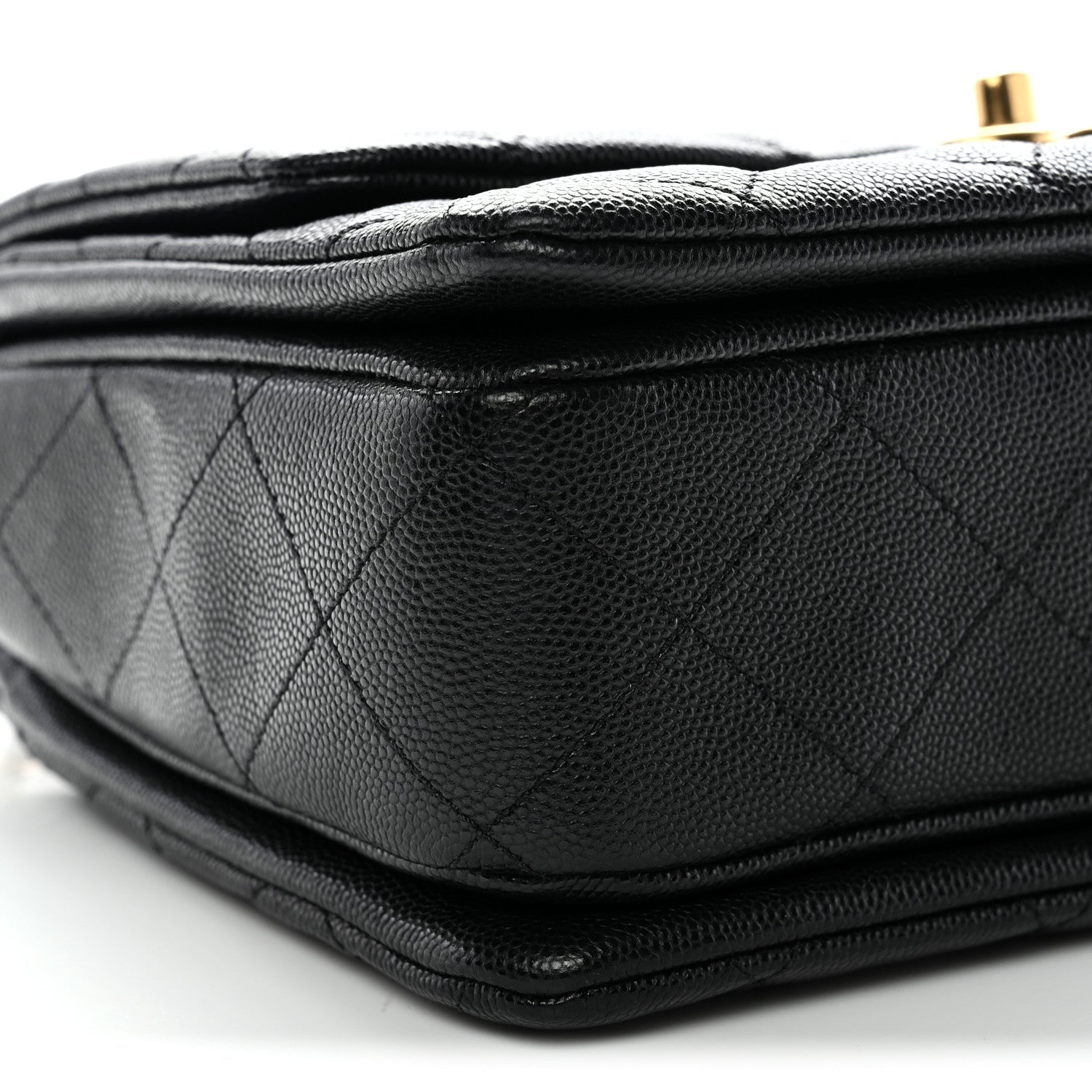 Caviar Quilted Coco First Flap Black