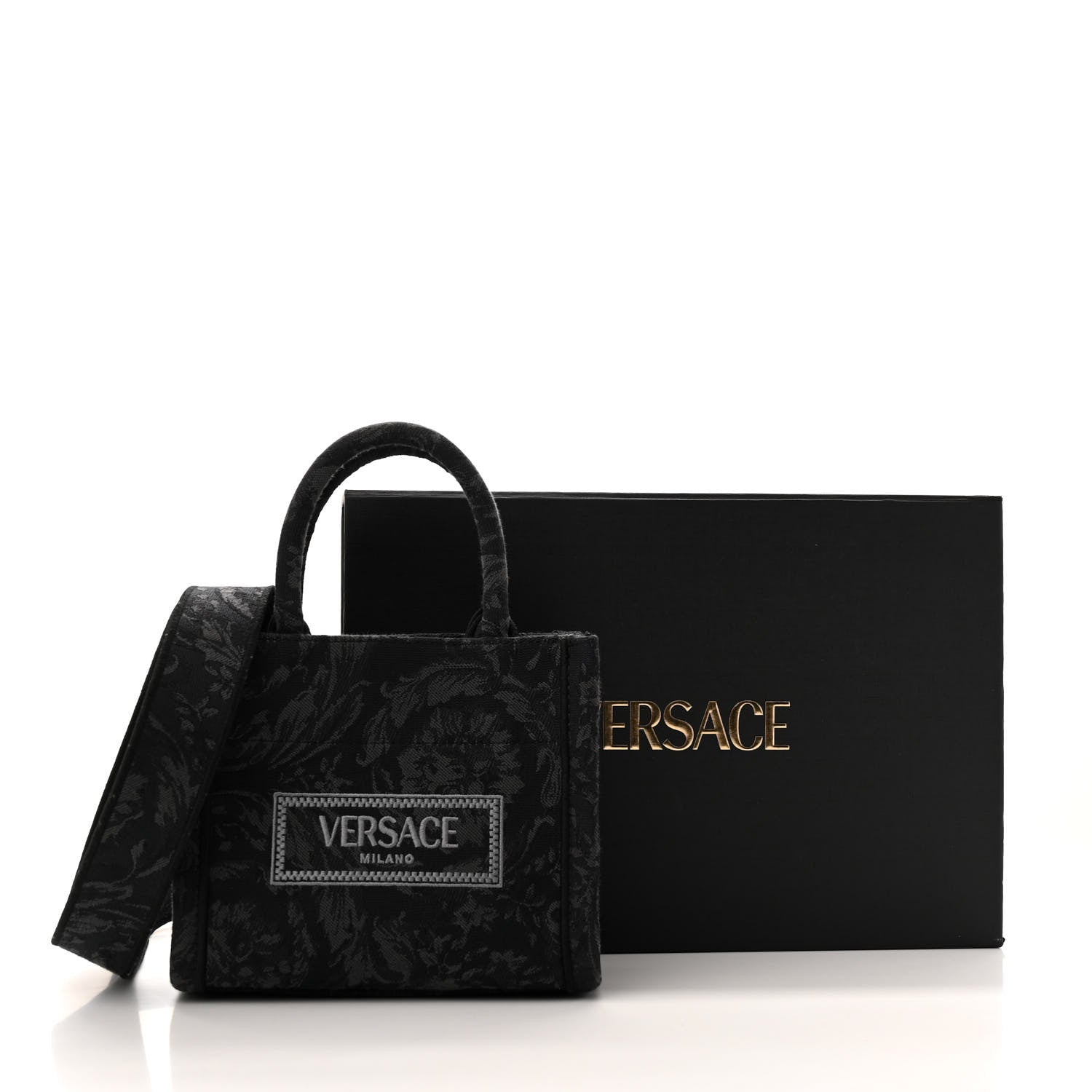 Jacquard Barocco Extra Small Athena Tote Black