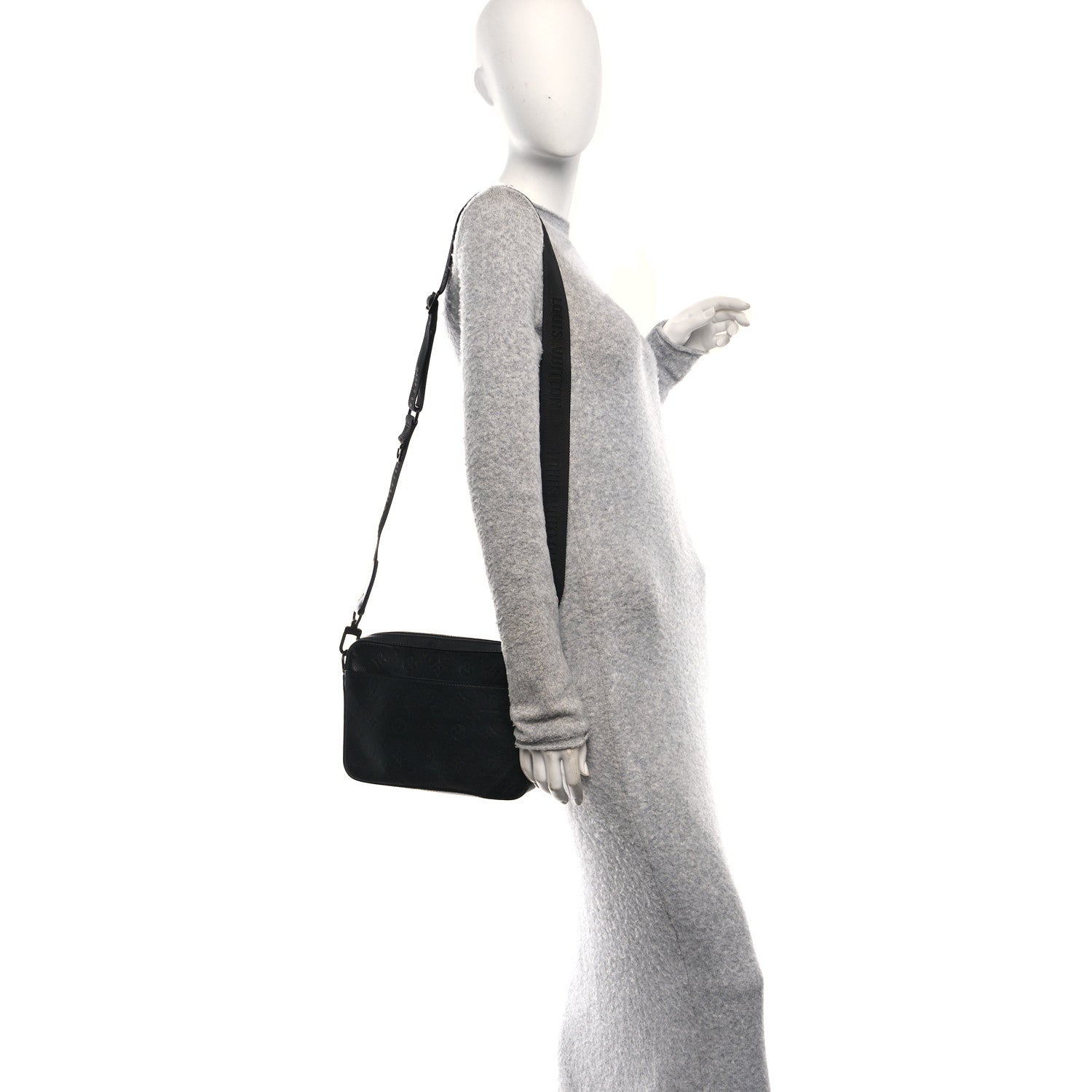 Calfskin Monogram Shadow Duo Messenger Black