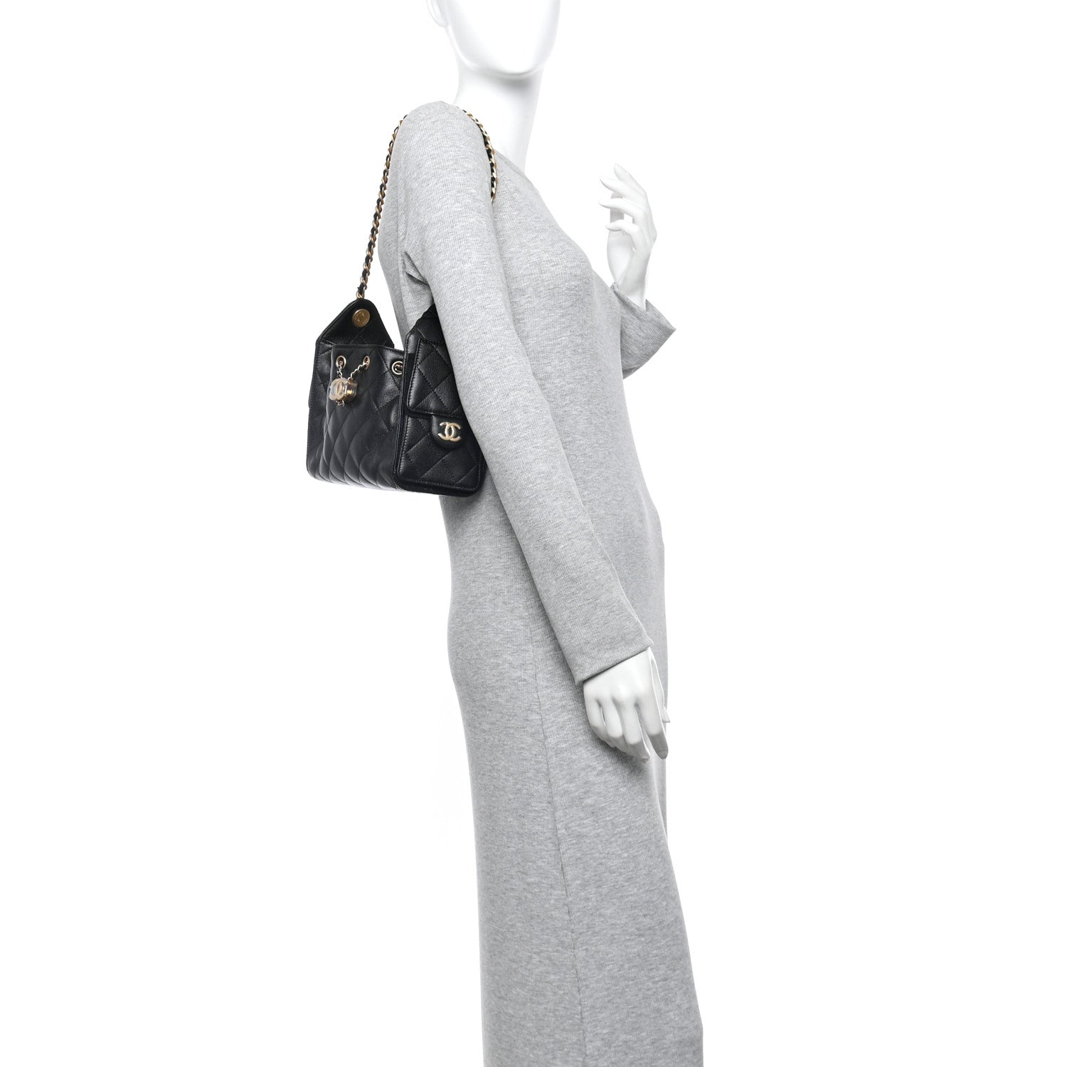 Caviar Quilted Mini Chanel 25 Handbag Black