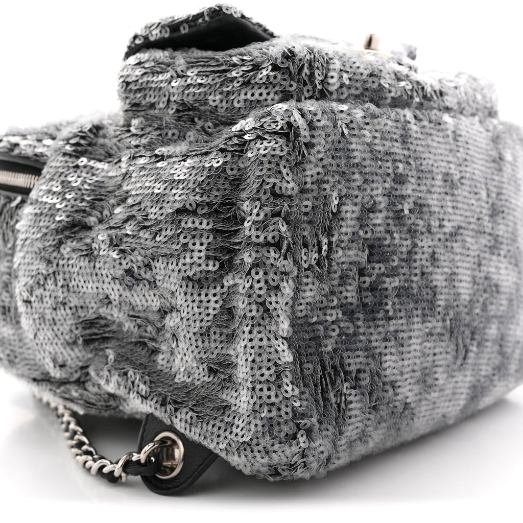 Sequin Waterfall Backpack Grey