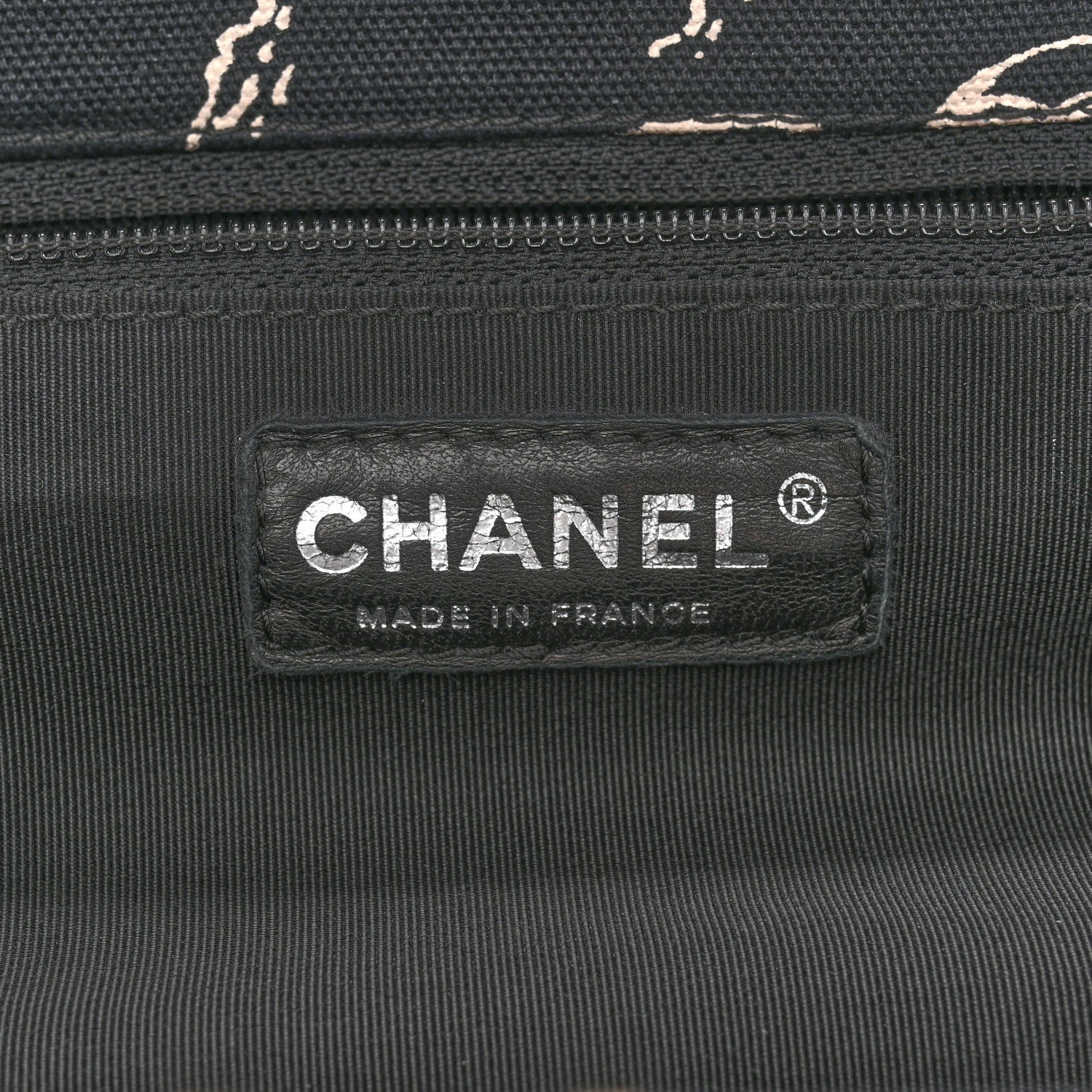 Canvas Camellia Flower Tote Black