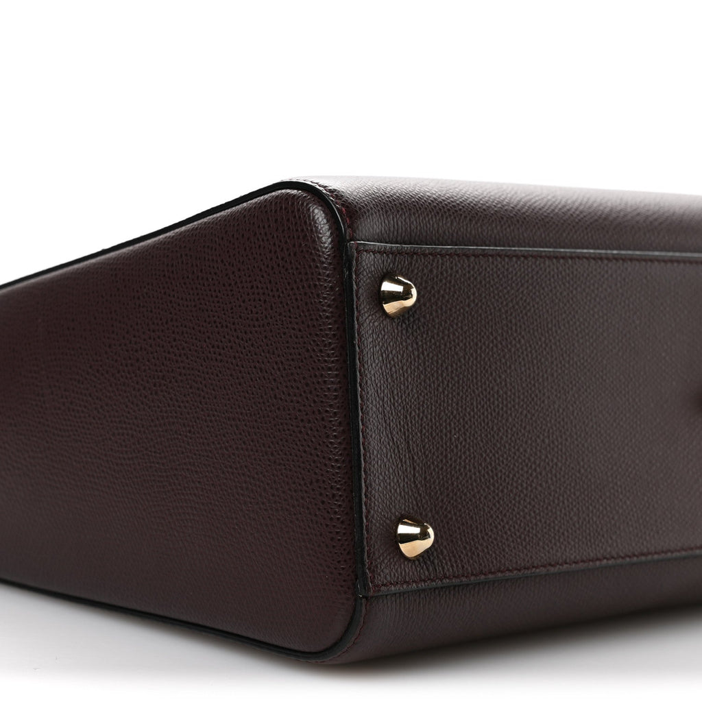 Grained Calfskin Large Lady Dior Burgundy