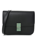 Liege Calfskin Medium Classic Box Flap Bag Anthracite