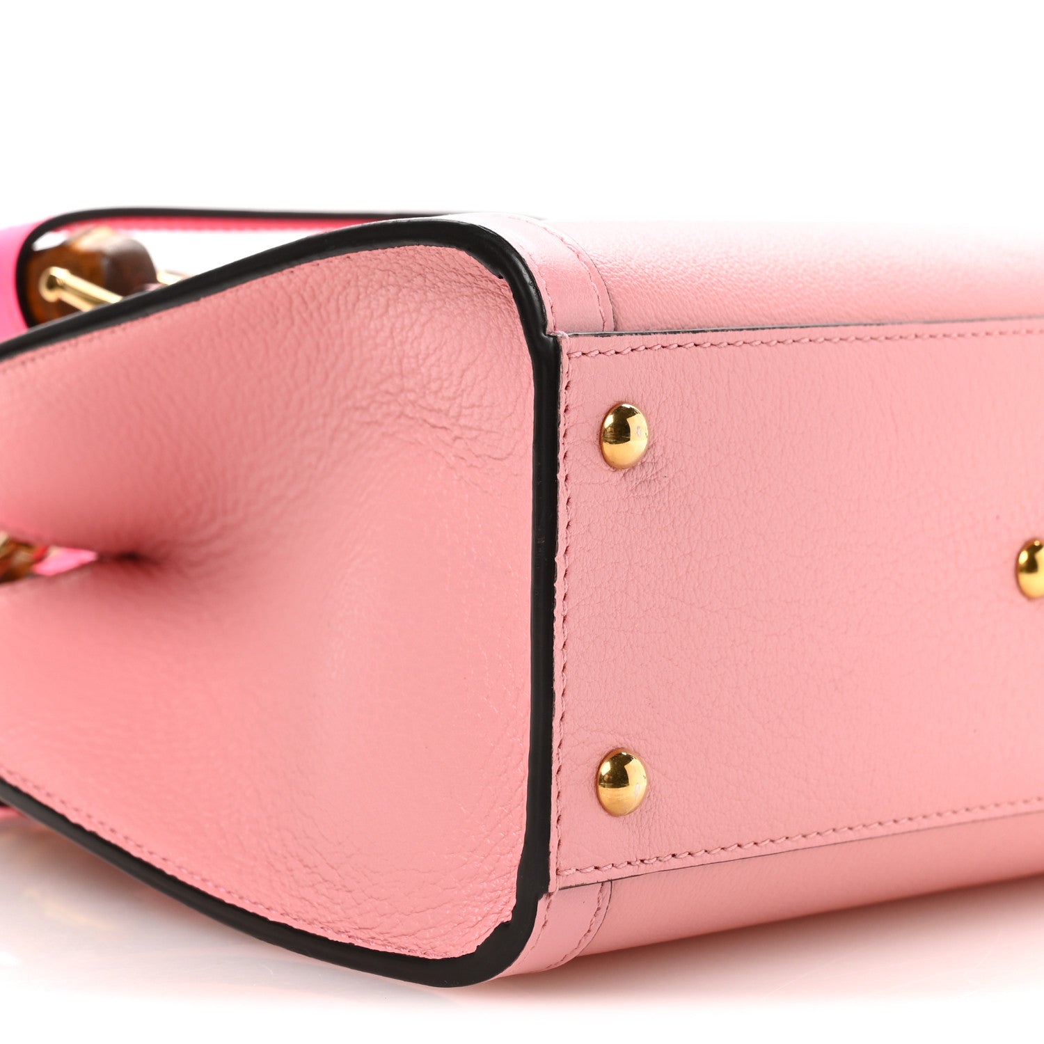 Wonka Grain Calfskin Mini Diana Tote Bag Wild Rose Fuxia Fluo