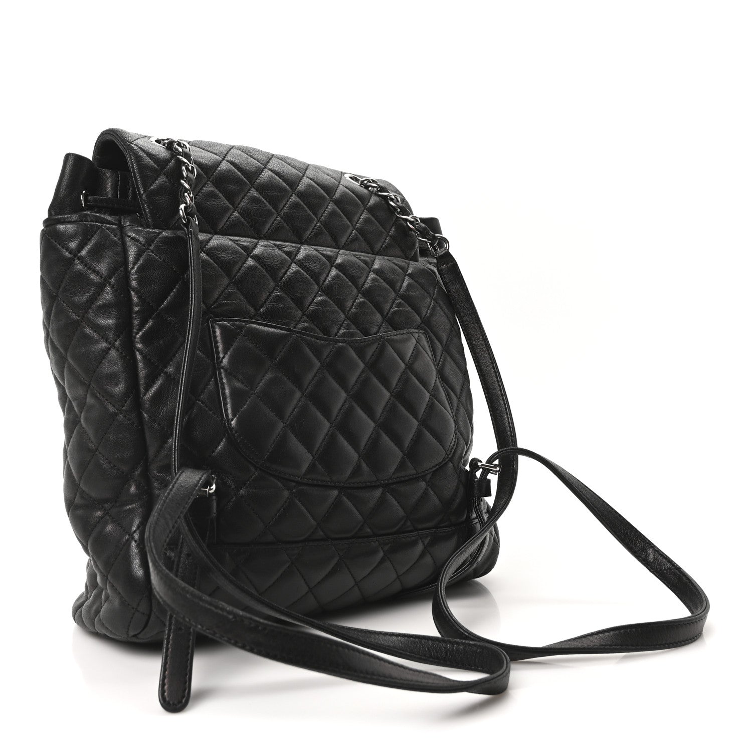 Calfskin Quilted Large Urban Spirit Backpack Black