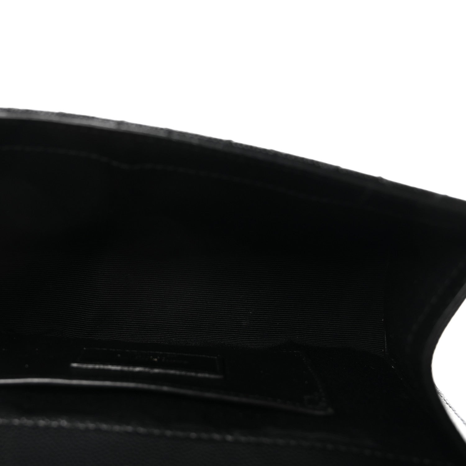 Grain De Poudre Textured Mixed Matelasse Triquilt Small Monogram Monochrome Satchel Black