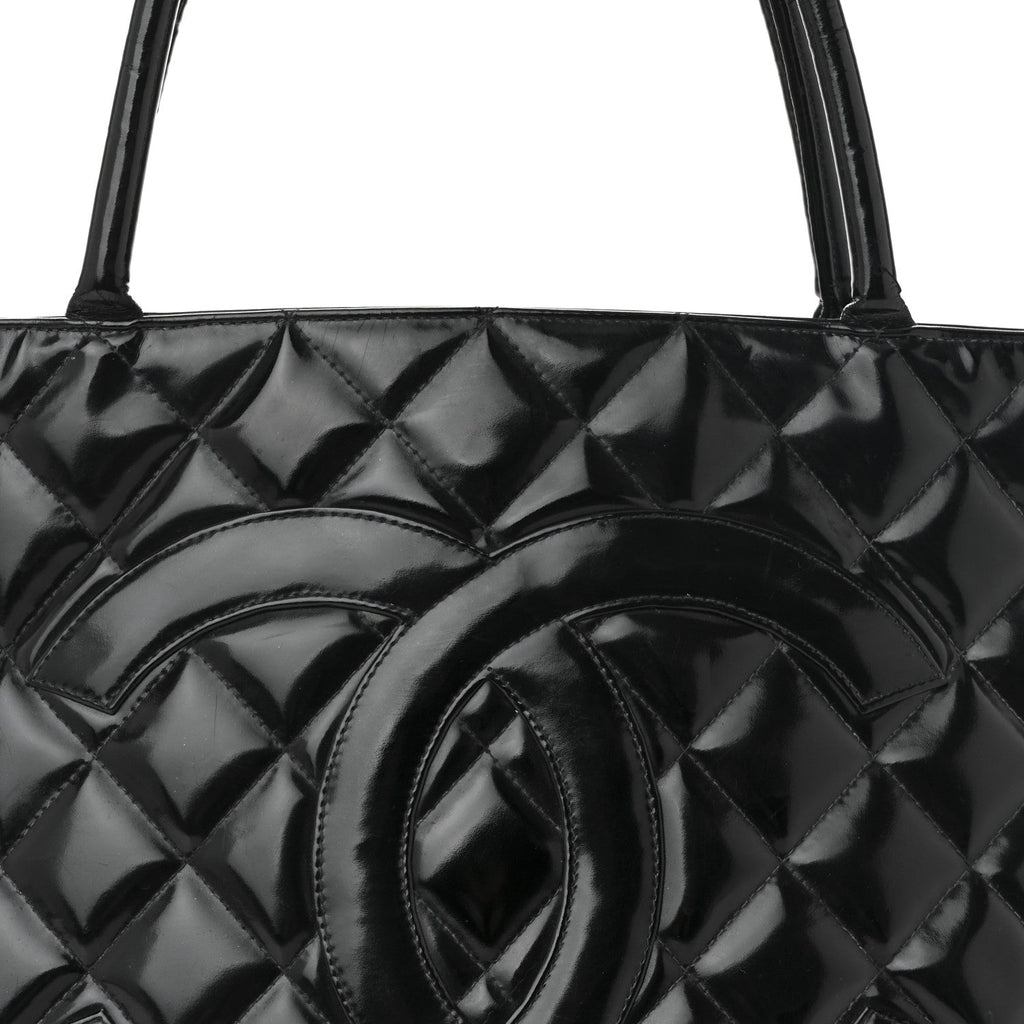 Patent Medallion Tote Black