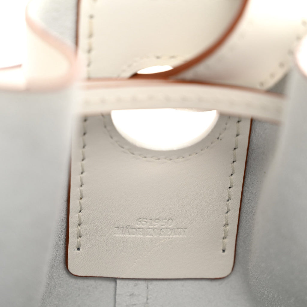 Calfskin Balloon Bucket Bag Soft White