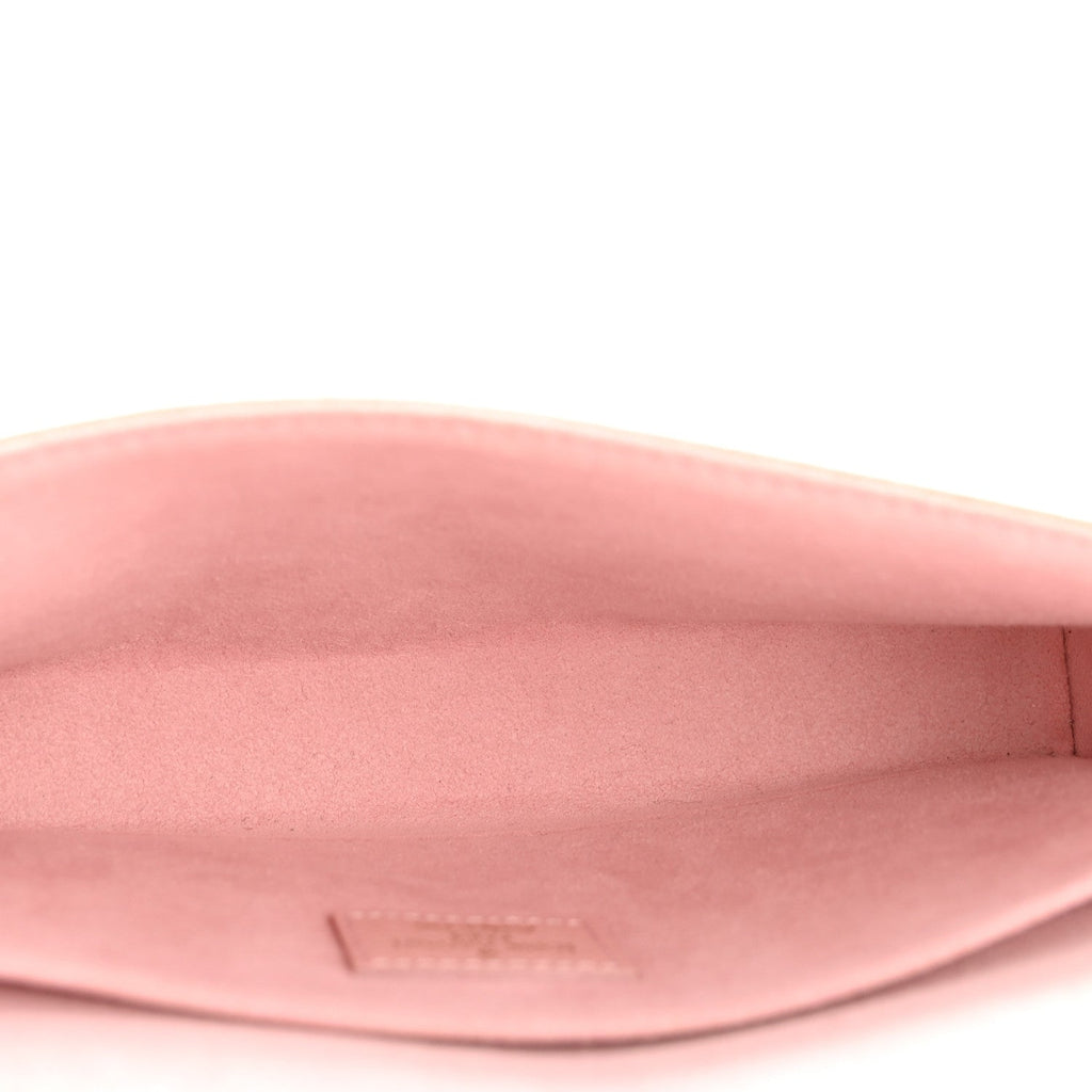 Damier Azur Pochette Felicie Chain Wallet Rose Ballerine