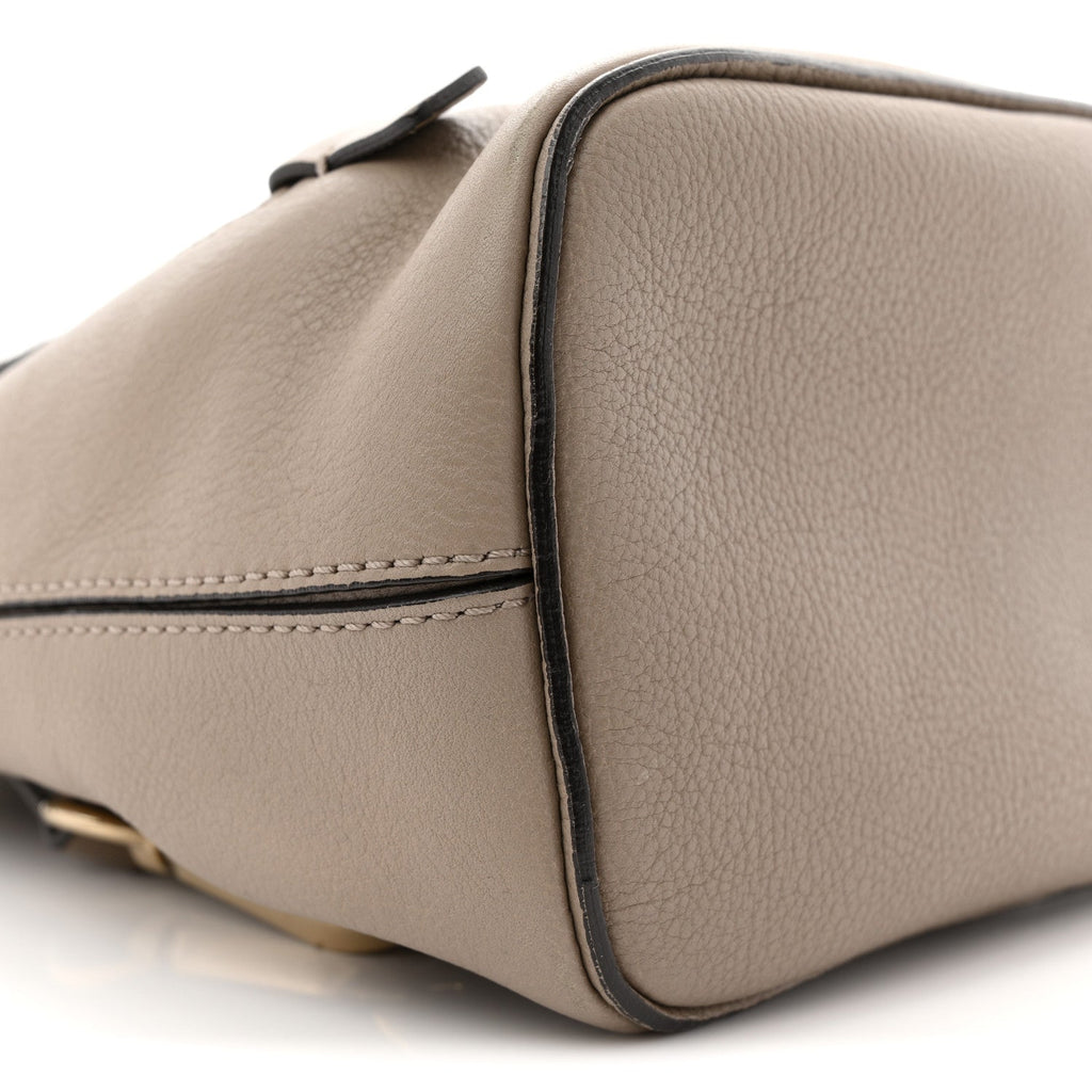 Suede Calfskin Mini Faye Backpack Motty Grey