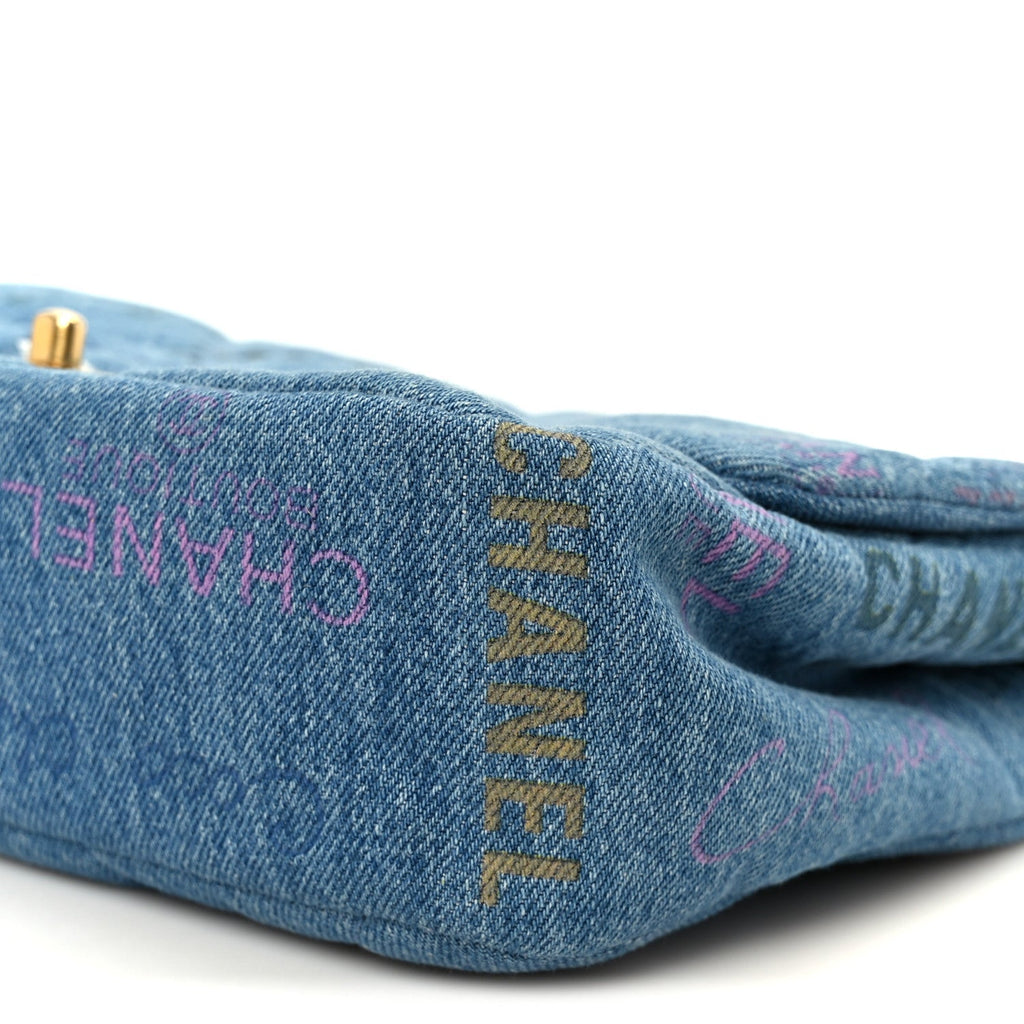 Denim Quilted Denim Large Mood Flap Blue Multicolor