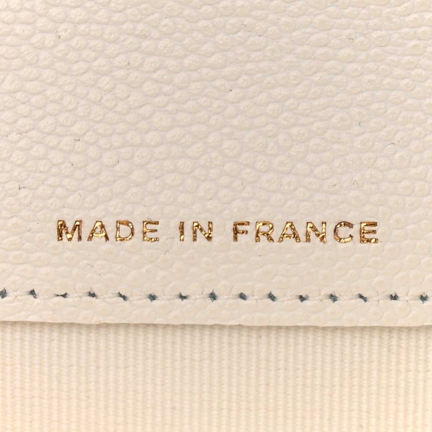 Caviar Quilted Flap  Holder Wallet White