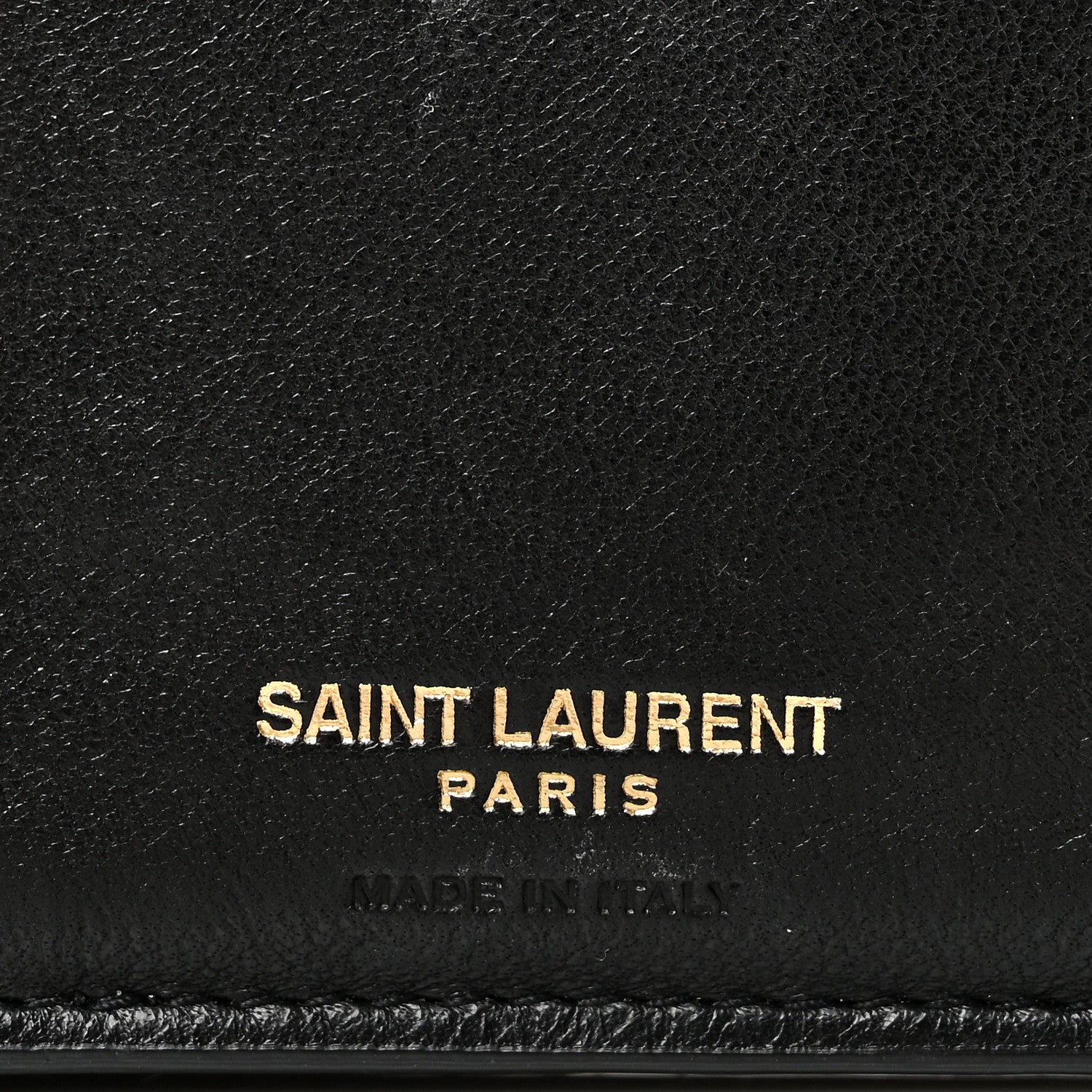 Lambskin Matelasse Monogram Vicky Tri-Fold Wallet Black
